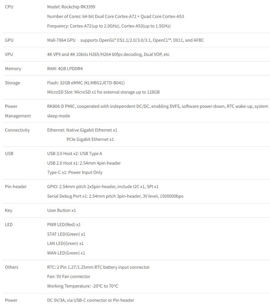 Nanopi R4SE Mini Portable Computer WiFi Router OpenWRT with Dual Ethernet Ports LPDDR4 4GB RAM +32GB eMMC Based in RK3399 Soc for IOT NAS Smart Home Gateway Support Linux Ubuntu (No MAC Chip)