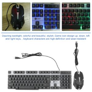 2 Sets Wired Keyboard and Mouse Gaming Keyboard Mouse Ergonomic Keyboard Mouse Computer Keyboard Backlit Keyboard Computer Accessories Keyboard Mouse for Gamer Ergonomic Mouse