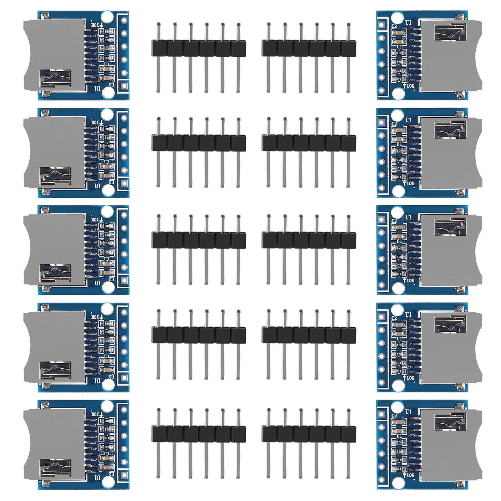 ACEIRMC 10pcs Micro SD SDHC TF Card Adapter Reader Module with SPI Interface Level Conversion Chip for Arduino