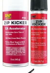 Zap Zip Kicker, CA Accelerator 5 Ounce and CA Accelerator 2 Ounce (Pack of 2) - with Make Your Day Tweezers