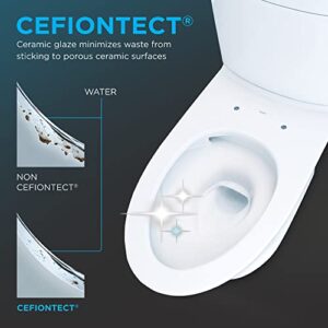 Aquia IV Cube 2-Piece 1.28 GPF Dual Flush Elongated ADA Comfort Height Toilet in Cotton White, C2 Washlet Seat Included