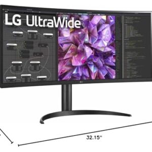 LG 34WQ75C-B.AUS 34" Curved UltraWide™ QHD IPS HDR 10 Built-in-KVM-Monitor with USB Type-C™ & LAN (RJ-45), Black