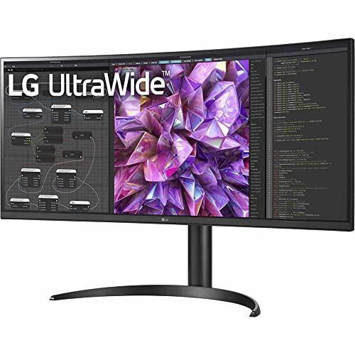 LG 34WQ75C-B.AUS 34" Curved UltraWide™ QHD IPS HDR 10 Built-in-KVM-Monitor with USB Type-C™ & LAN (RJ-45), Black