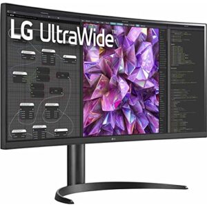 LG 34WQ75C-B.AUS 34" Curved UltraWide™ QHD IPS HDR 10 Built-in-KVM-Monitor with USB Type-C™ & LAN (RJ-45), Black