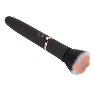 Electric Makeup Brush, 10 Gears Vibration Massage Brush, Works with, Concealer or Blush, Rechargeable Adjustable Loose Powder Brush Black