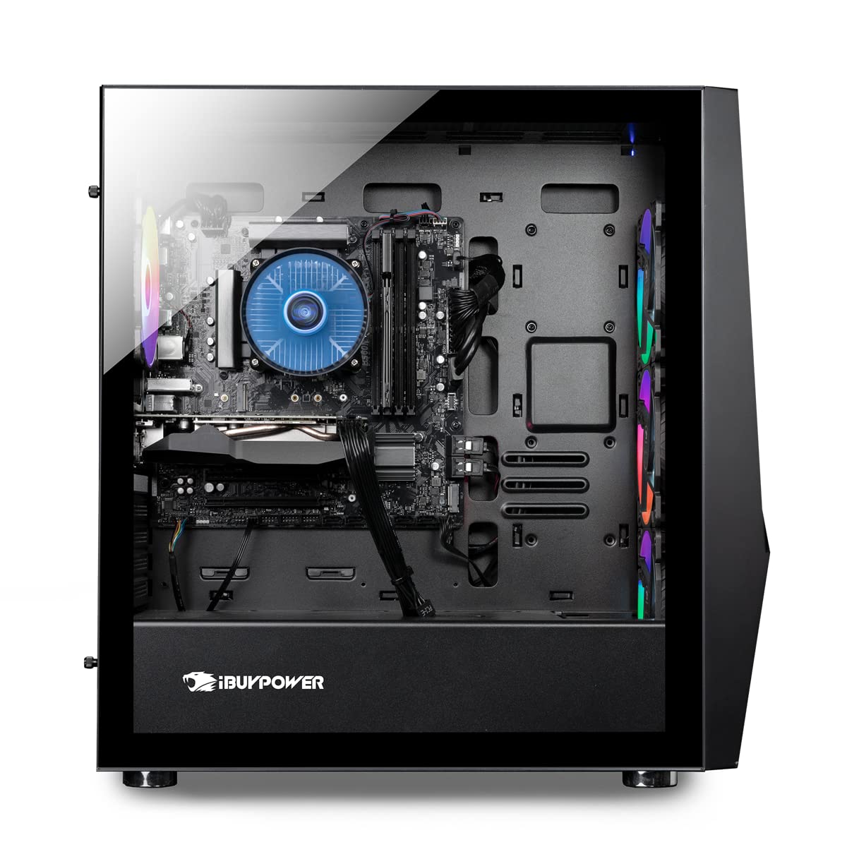 iBUYPOWER Pro Gaming PC Computer Desktop SlateMR 2130 (AMD Ryzen 5 4500 3.6 GHz, AMD Radeon RX 550 2 GB, 8 GB DDR4 RAM, 500 GB NVMe SSD, WiFi Ready, Windows 11 Home)