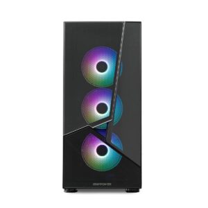 iBUYPOWER Pro Gaming PC Computer Desktop SlateMR 2130 (AMD Ryzen 5 4500 3.6 GHz, AMD Radeon RX 550 2 GB, 8 GB DDR4 RAM, 500 GB NVMe SSD, WiFi Ready, Windows 11 Home)