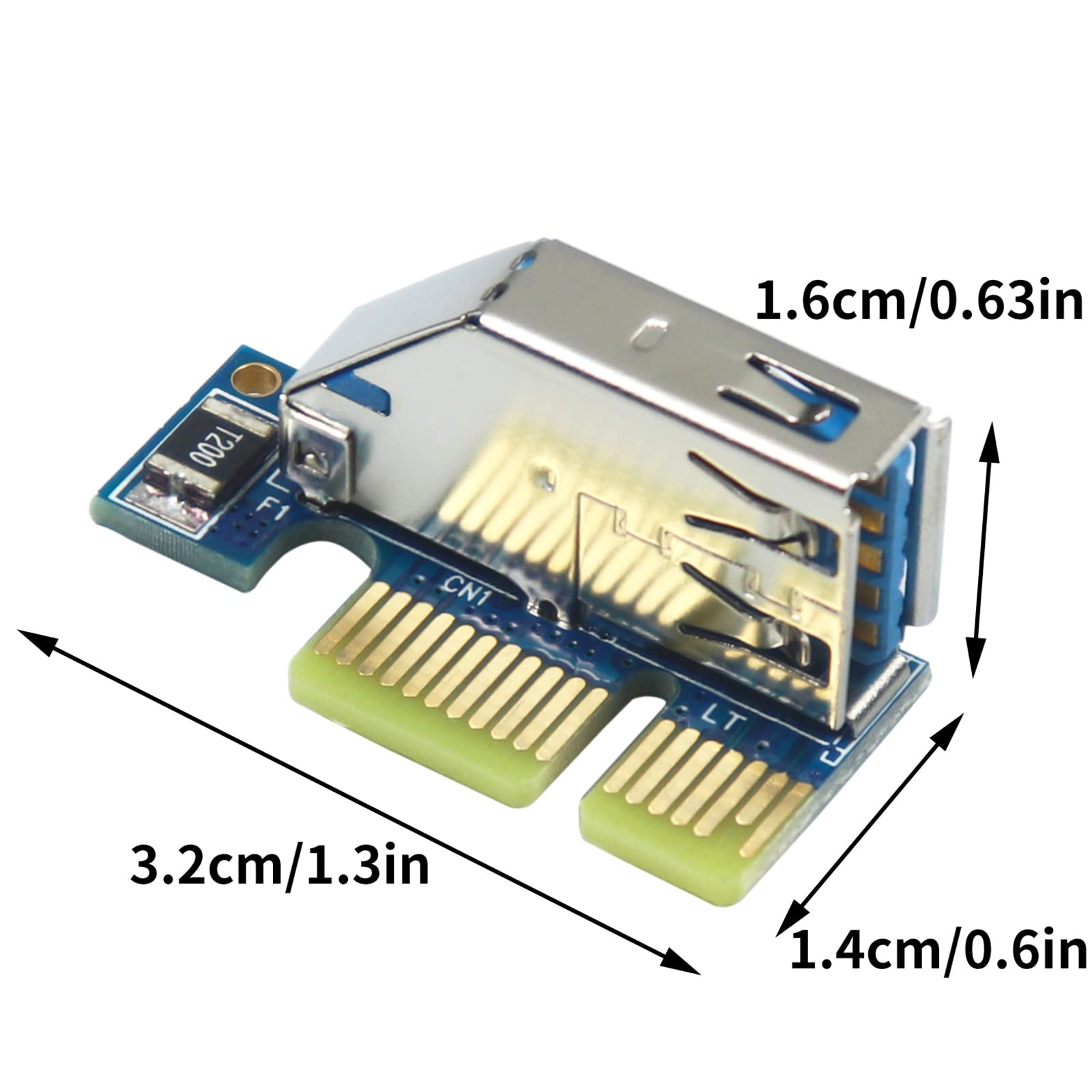 PCIe to PCI Adapter Card,PCI Express x1 to PCI Single/Double Converter,PCI-e Extender Card with USB3.0 Cable for Desktop Sound Card (PCIe to Single PCI Slot)