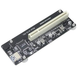 PCIe to PCI Adapter Card,PCI Express x1 to PCI Single/Double Converter,PCI-e Extender Card with USB3.0 Cable for Desktop Sound Card (PCIe to Single PCI Slot)