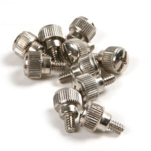 10Pcs 6#-32 * 6 Thread Teeth Computer PC Case Cooling Fan Toolless Adjustment Screw Thumbscrews Thumb Screw M3.5 KB M5x10 (20Pcs)1