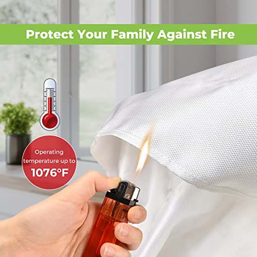 Guardryshely Fire Blanket for Home, Emergency Fire Blanket Kitchen, Easy to Store Fire Suppression Blanket, Fiberglass Fire Blanket Emergency for Grill, Car, Fireplace (39 in x 39 in), 2 Packs