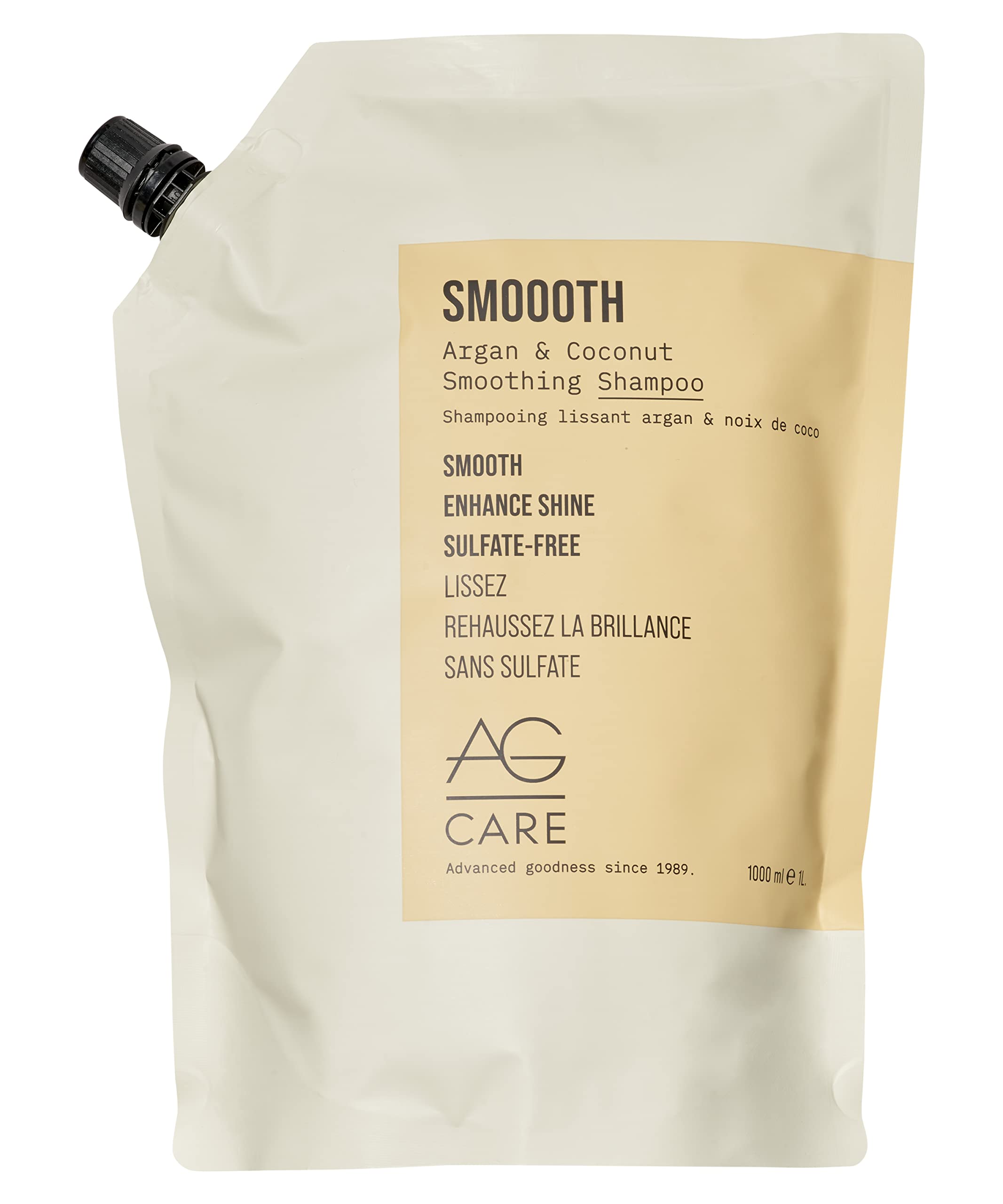 AG Care Smoooth Coconut Smoothing Shampoo, 33.8 Fl Oz