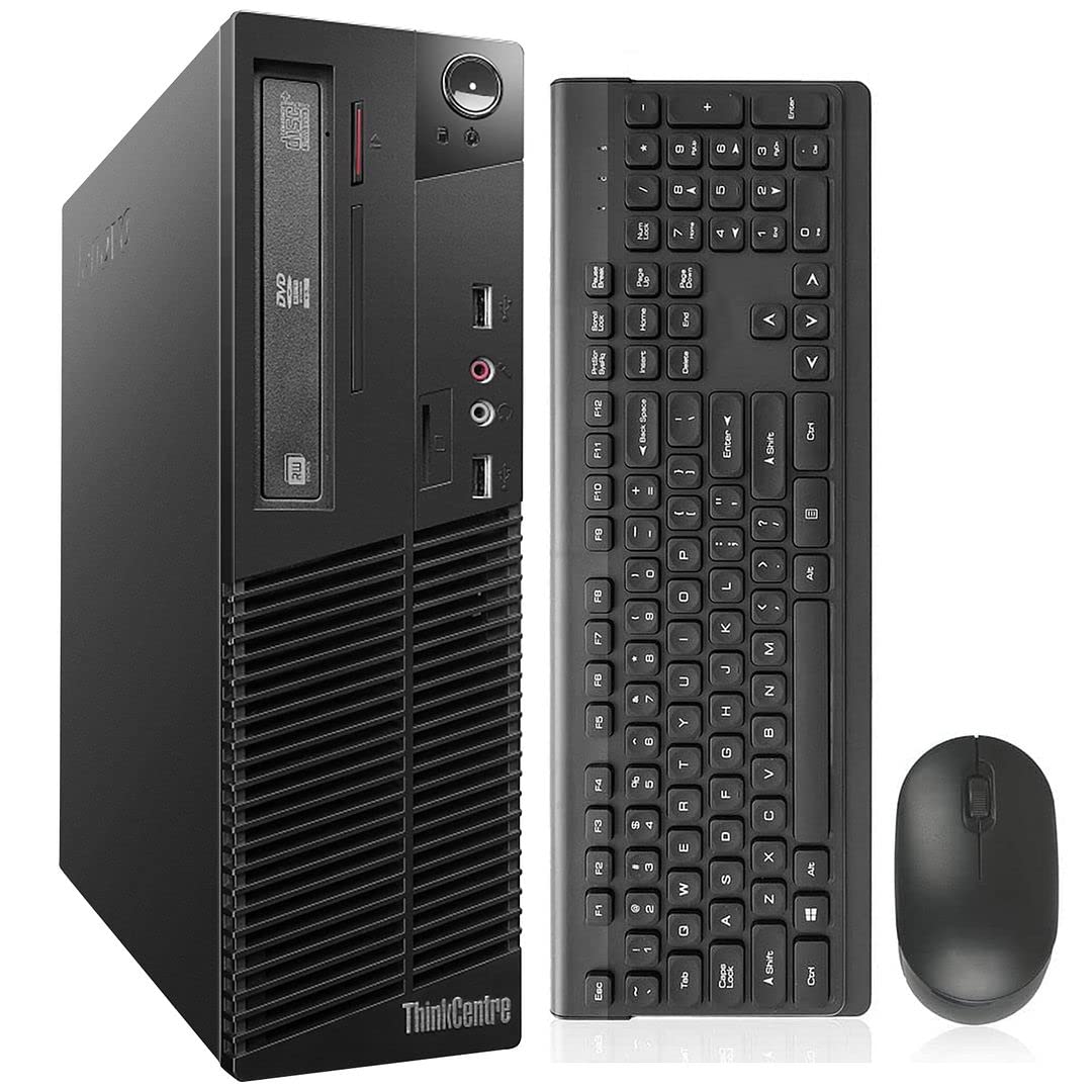 Lenovo ThinkCentre Business Desktop Computers, Quad Core i7-4770, 16GB RAM, 256GB SSD, DVDRW, Wireless Keyboard Mouse,AC8260 WiFi, Windows 10 Pro (Renewed)