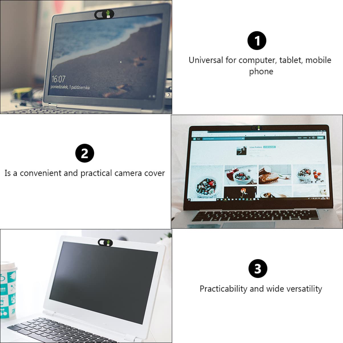 6pcs Camera Cover Webcam Cover Slide for Desktop Webcam Cover Slide for Tablet Webcam Cover Slider Webcam Cover Slide for Computer