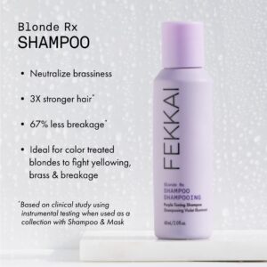 Fekkai Blonde Rx Purple Shampoo - 2 oz - Leaves Hair 3X Stronger with 67% Less Breakage - Free of Sulfates, Parabens, Phthalates - Vegan, Cruelty-Free