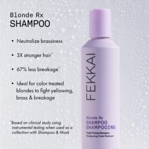 Fekkai Blonde Rx Purple Shampoo - 8.5 oz - Leaves Hair 3X Stronger with 67% Less Breakage - Free of Sulfates, Parabens, Phthalates - Vegan, Cruelty-Free