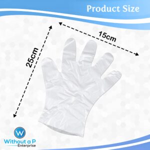 Without A P BULK (500 Count) LARGE Disposable Food Service Poly Gloves Cleaning BPA/Latex and Powder free for Kitchen,Cooking, Food Prep, BBQ (500, Large)