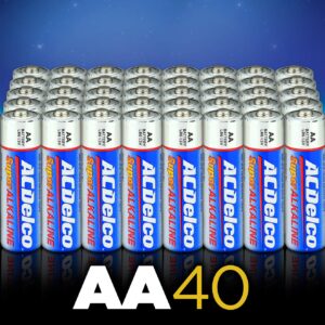 ACDelco 40-Count AA Batteries, Blue & ltraMAX 20-Count AAA Batteries, Alkaline Battery with Advanced Technology, 10-Year Shelf Life, Recloseable Packaging