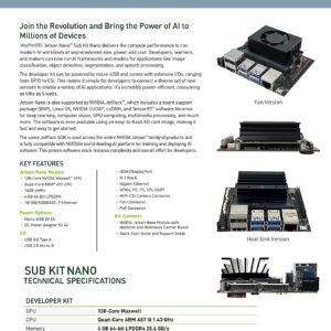 Jetson Nano 4GB RAM 16G eMMC onboard for AI Robotics Machine Learning (Heat Sink Version)