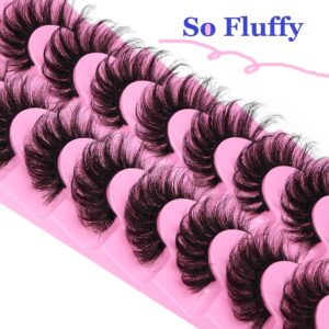 Natural Eyelashes Fluffy Mink Cat Eye Lashes Wispy False Eyelashes 17mm Long Dramatic Natural Look Angel Wing Fake Lashes Pack 8 Pairs by HeyAlice (04B)