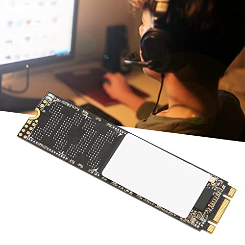 128G M.2 NGFF SSD, Internal Solid State Drive High Performance Hard Drive for Laptop Desktop Computer, Low Temperature Quiet Operation