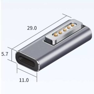 korllo USB Type C to Mag-Safe 2 Male to Female Adapter, Compatible with MacBook Air & Pro, Supports 85W/60W/45W Fast Charging