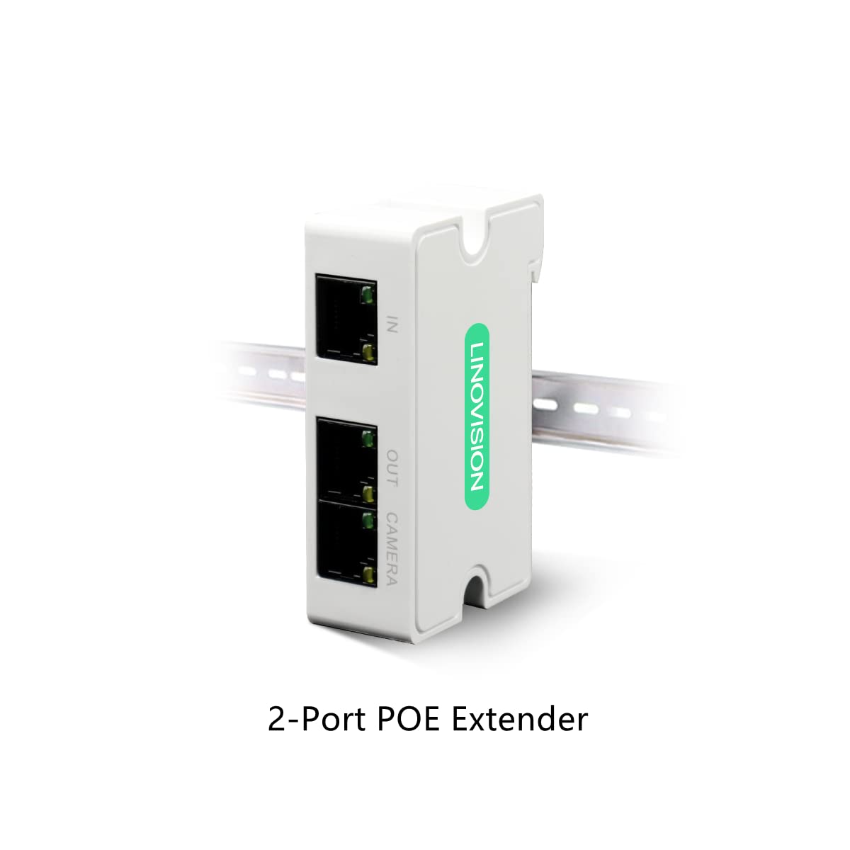 【Upgraded】 LINOVISION POE Over Coax EOC Converter+ Mini Passive 2 Port POE Extender IP Over Coax Max 3000ft Power and Data Transmission Over Regular RG59 Coaxial Cable