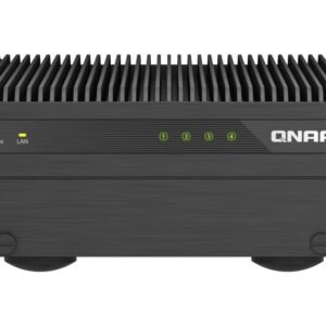 QNAP TS-i410X-8G-US 4 Bay High-Speed fanless Industrial NAS with dual-10GBe, Intel Atom CPU, 8GB DDR4 Memory and 2.5GbE (2.5G/1G/100M) Network Connectivity (Diskless)