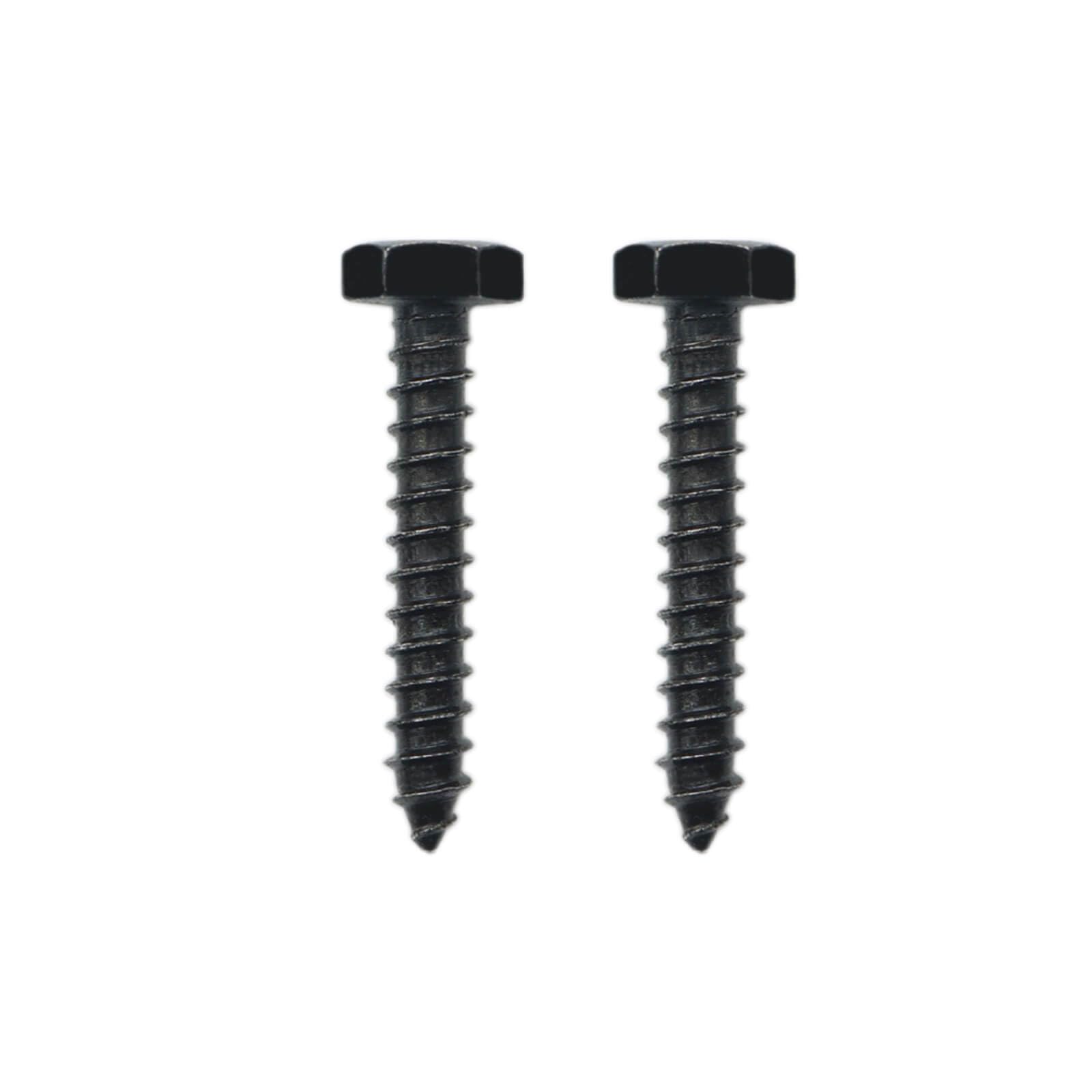 Qlvily 25PCS Stainless Steel Black Lag Bolts 1/4" x 1-1/2" Hex Lag Screws, Washers Included