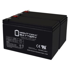 mighty max battery 12v 7ah f2 replacement battery compatible with apc back-ups ns1250, ns 1250-2pack