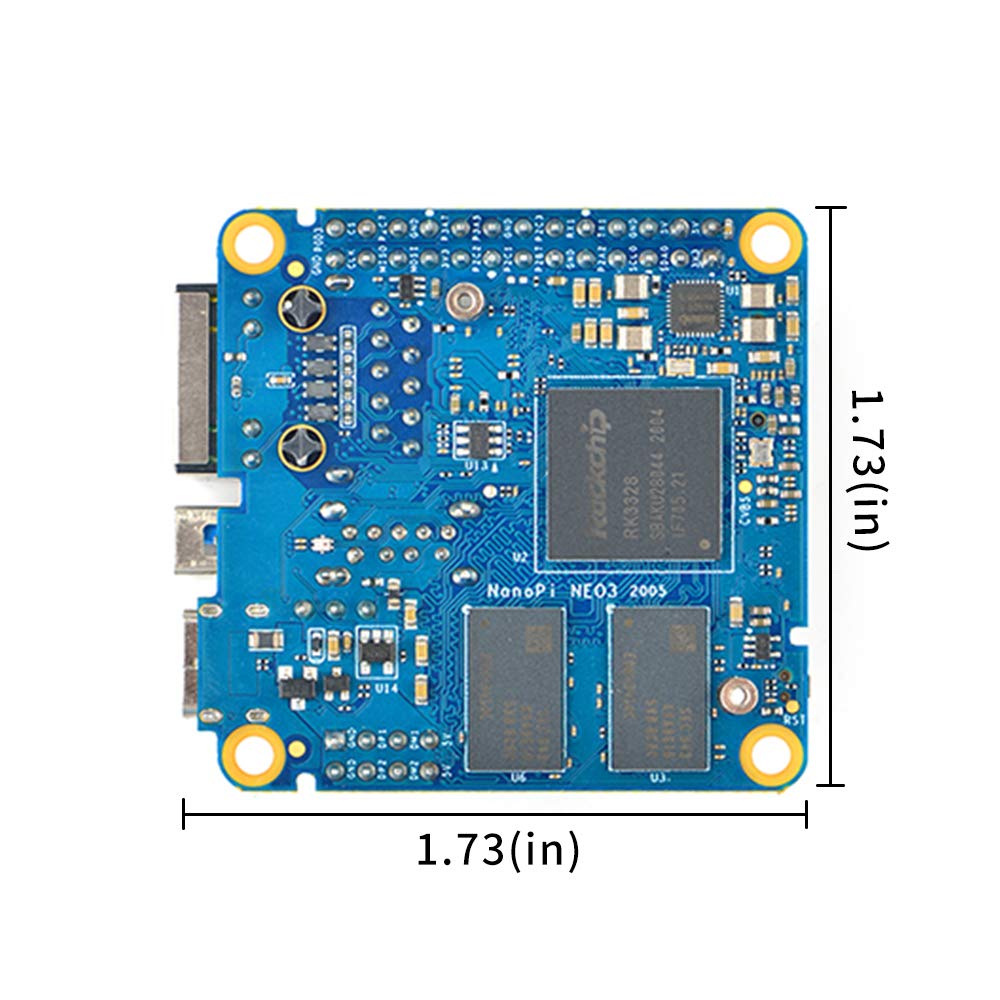 WayPonDEV NanoPi NEO3 Mini Router Single Board Computer Rockchip RK3328 1GB Super Tiny ARM Board for IOT Smart Home Gateway (with Unique MAC Address) Support FriendlyWrt Ubuntu Core