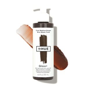 dpHUE Gloss+, Cool Medium Brown - 6.5 oz - Semi-Permanent Hair Color & Conditioner - Lasts Up to Eight Washes - Paraben, SLS & SLES Sulfate Free - Vegan, Leaping Bunny Certified