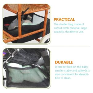 LUOZZY Baby Stroller Basket Stroller Organizer Stroller Bottom Storage Bag Pushchair Shopping Case Organizer for Storing Baby Product - No Board