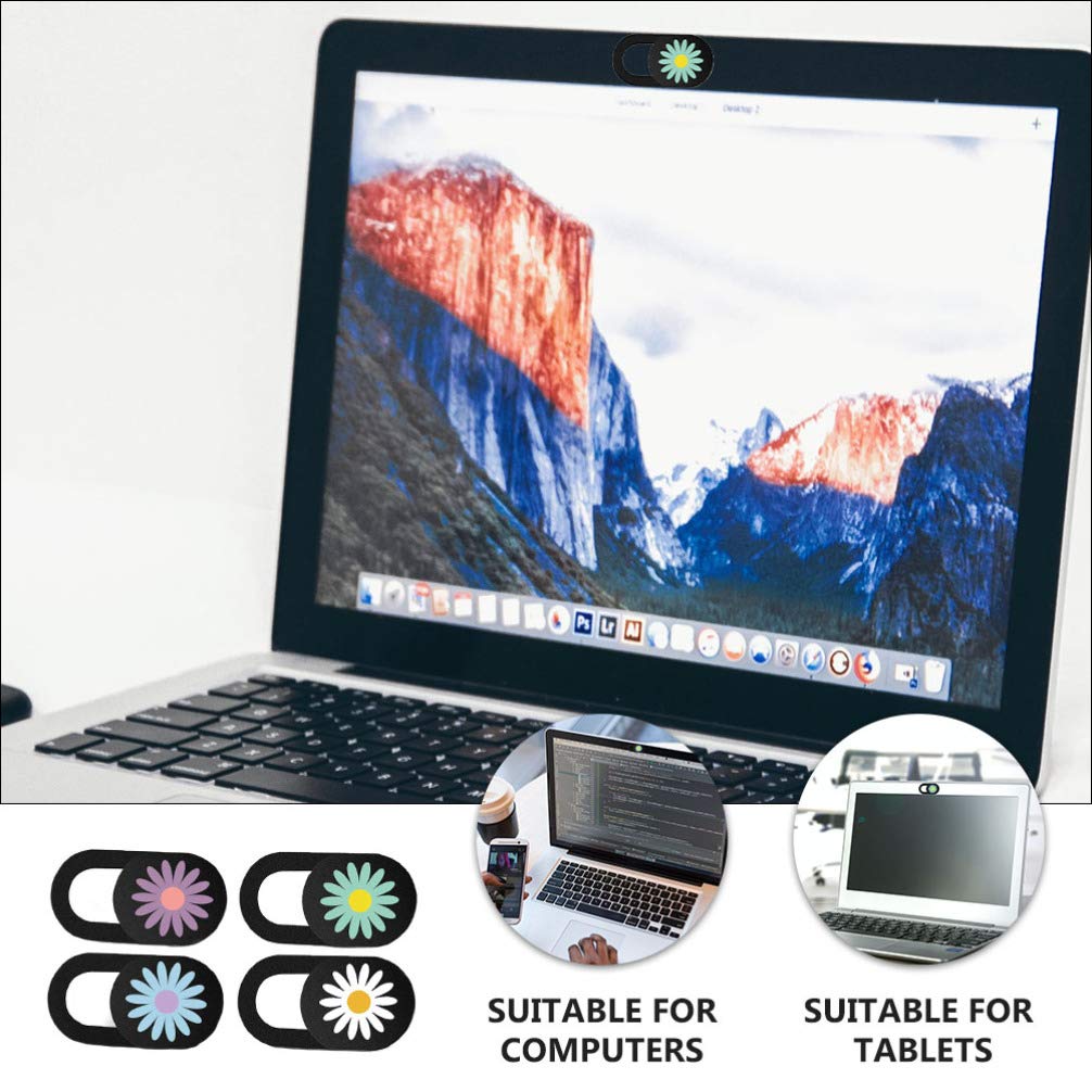 Mobestech 4pcs Camera Privacy Cover Laptop Camera Adhesive Camera Cover Laptop Privacy Cover Web Camera Cover Security Cover Webcam Slider Stickers Phone Camera Covers Ultra Thin Safety Mask