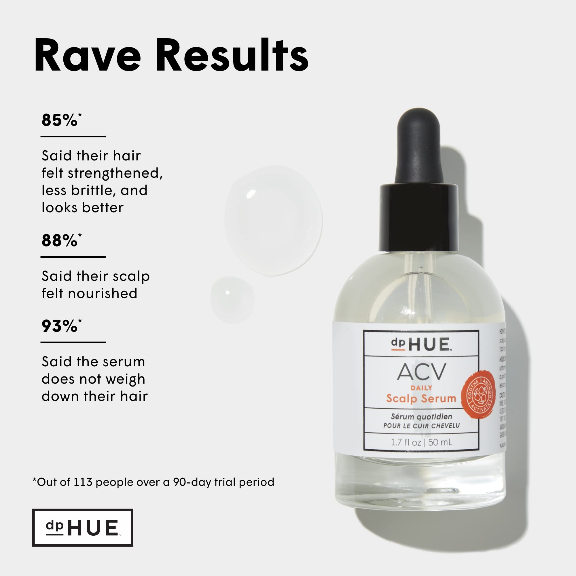 dpHUE ACV Daily Scalp Serum - 1.7 fl oz - Helps Soothe Dry Scalps & Activate Healthy Hair Growth - Formulated with Hyaluronic Acid