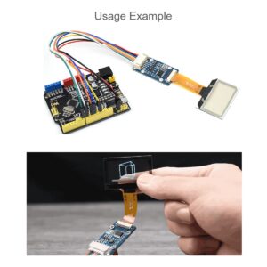 1.51inch Transparent OLED Display Module 128×64 Resolution Light Blue Color Display OLED for Raspberry Pi/Arduino/STM32,Full Viewing Angle,Embedded Independent Driver Chip,SPI/I2C Interfaces