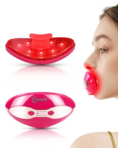 fernida red light device, 2 in 1 lip and eye care tool with heated for anti-aging, smooth lip wrinkles, lip plumper and reduce dark circles,4 levels heating temps, red