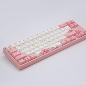 Varmilo Ducky x Miya Mac Pro Sakura R2 White LED 65% Double Shot PBT Mechanical Keyboard (Cherry MX Red)