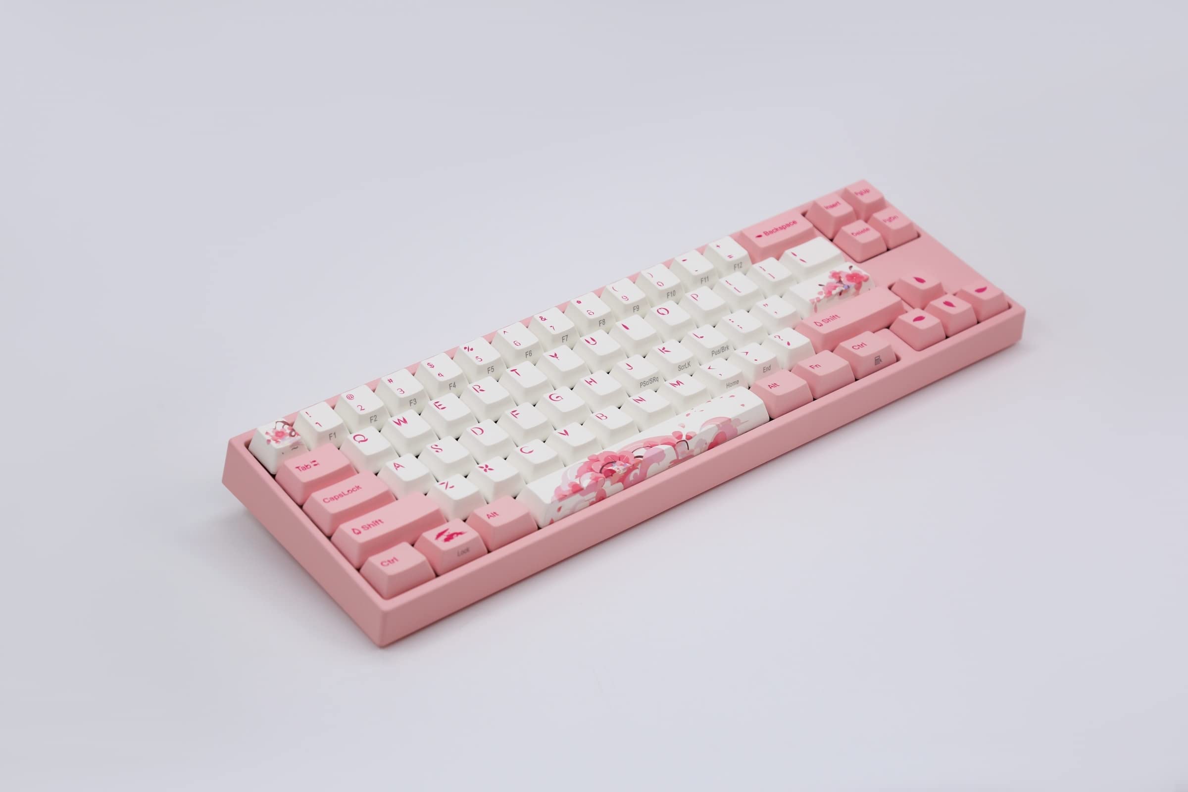 Varmilo Ducky x Miya Mac Pro Sakura R2 White LED 65% Double Shot PBT Mechanical Keyboard (Cherry MX Red)