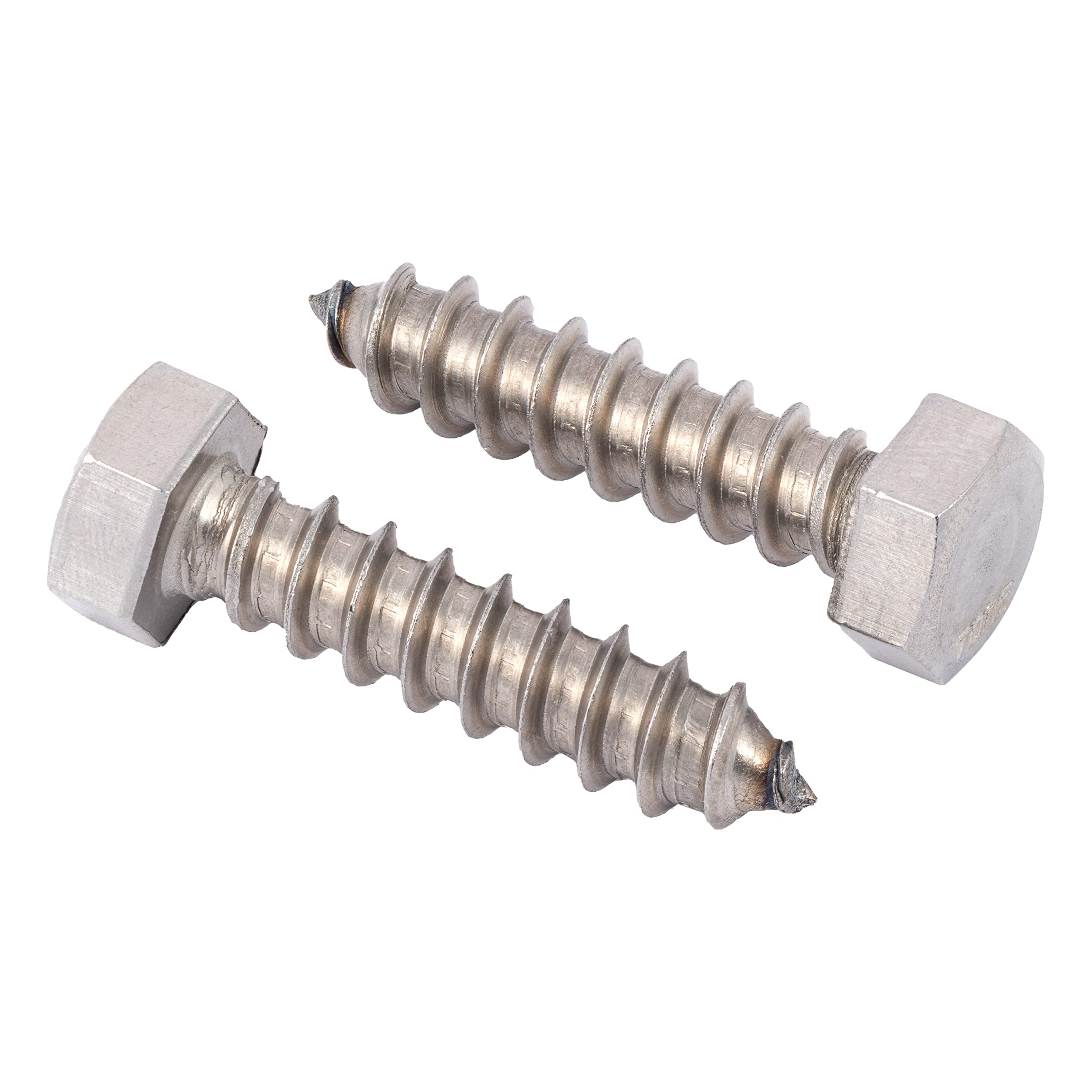 3/8 x 1-1/2 Stainless Lag Bolt (25-Pack) 18-8 Stainless Steel, Heavy Duty Hex Wood Lag Screw, ASME B18.2.1 Commercial/Industrial Grade by Makers Bolt