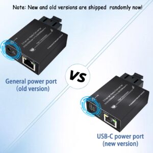 StarRoute Ultra Small Gigabit Fiber Media Converter，Duplex SC Single Mode 20km SM 1310nm，Random General/USB Power Port