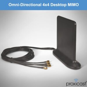 Proxicast Black Sail 4x4 MIMO Omnidirectional Desktop Antenna for WiFi & 5G Routers & Gateways - Cradlepoint, Sierra, Digi... *** NOT for T-Mobile & Verizon Home Gateways (ANT-117-544)