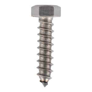 3/8 x 1-1/2 Stainless Lag Bolt (25-Pack) 18-8 Stainless Steel, Heavy Duty Hex Wood Lag Screw, ASME B18.2.1 Commercial/Industrial Grade by Makers Bolt