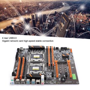 X99 Desktop Motherboard with Inter X99 Chip Set, LGA 2011 V3 Gaming Motherboard with 2 * M.2 SSD /6 * SATA3.0 Slot, 8 DDR4 DIMM, RJ45 Network Card Slot