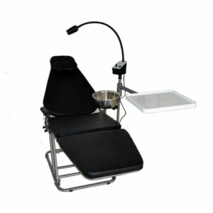 Portable Foldable Chair with LED Exam Light Lamp and Tray + Doctor's Stool Nylon Bag