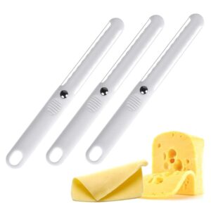 3 pieces/set cheese butter slicer, double stainless steel wire cheese cutter tool, cheese cutter creates thick and thin slices fast, cheese knife kitchen cooking baking tools