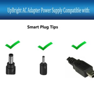 UpBright 5V Smart Plug Tip AC/DC Adapter Compatible with GlobTek GTM41076-0605 GTM410760605 P/N WR9QA1200CCP-N-MED WR9QA1200C3P-N-MED WR9QA1200CCPNMED WR9QA1200C3PNMED 5VDC 1.2A Power Supply Charger