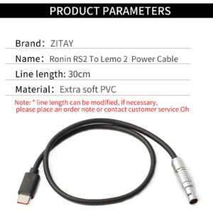 ZITAY RS2 RS3 to 2Pin Male Power Cable for Cameras Wireless Video Transmission Systems Power Supply