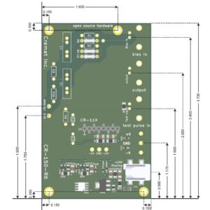 CR-150-R6 Evaluation Board for CR-11X Charge Sensitive preamplifier modules