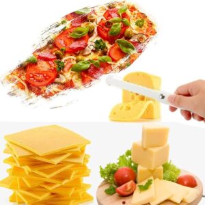 3 Pieces/Set Cheese Butter Slicer, Double Stainless Steel Wire Cheese Cutter Tool, Cheese Cutter Creates Thick and Thin Slices Fast, Cheese Knife Kitchen Cooking Baking Tools